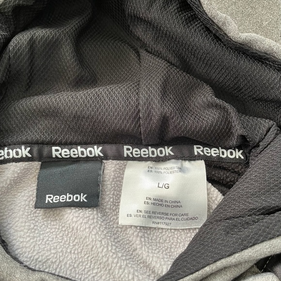 Men’s Reebok Hoodie, size Large, Black & Gray - Picture 11 of 11